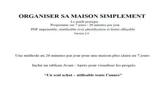 ORGANISER SA MAISON SIMPLEMENT-GUIDE PRATIQUE EN PDF